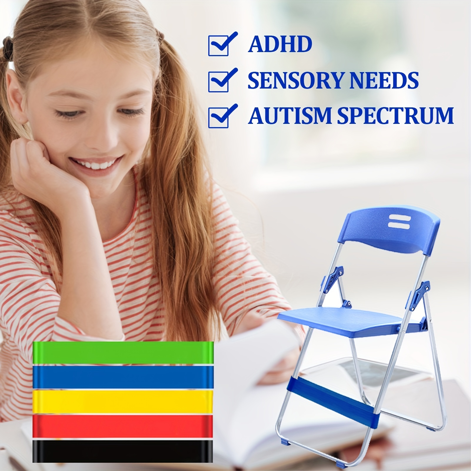Classroom Chair Bands For Students With Fidgety Feet Inspirational Fidget  Bands For Classroom Chair Bands With Adhd Sensory Needs Flexible Seating  For School Students - Temu