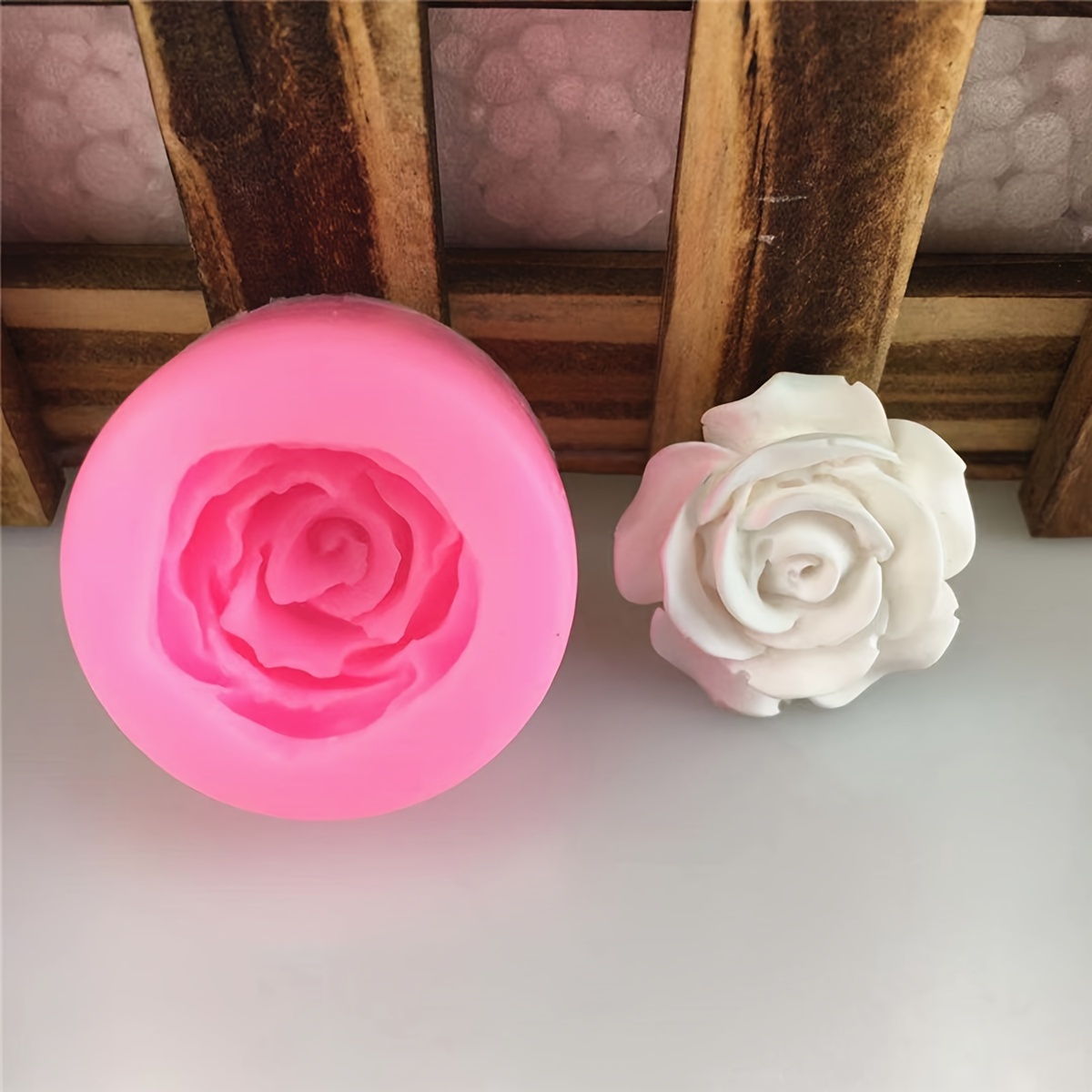 Large Rose Flower Ice Cube Chocolate Soap Tray Mold - Temu