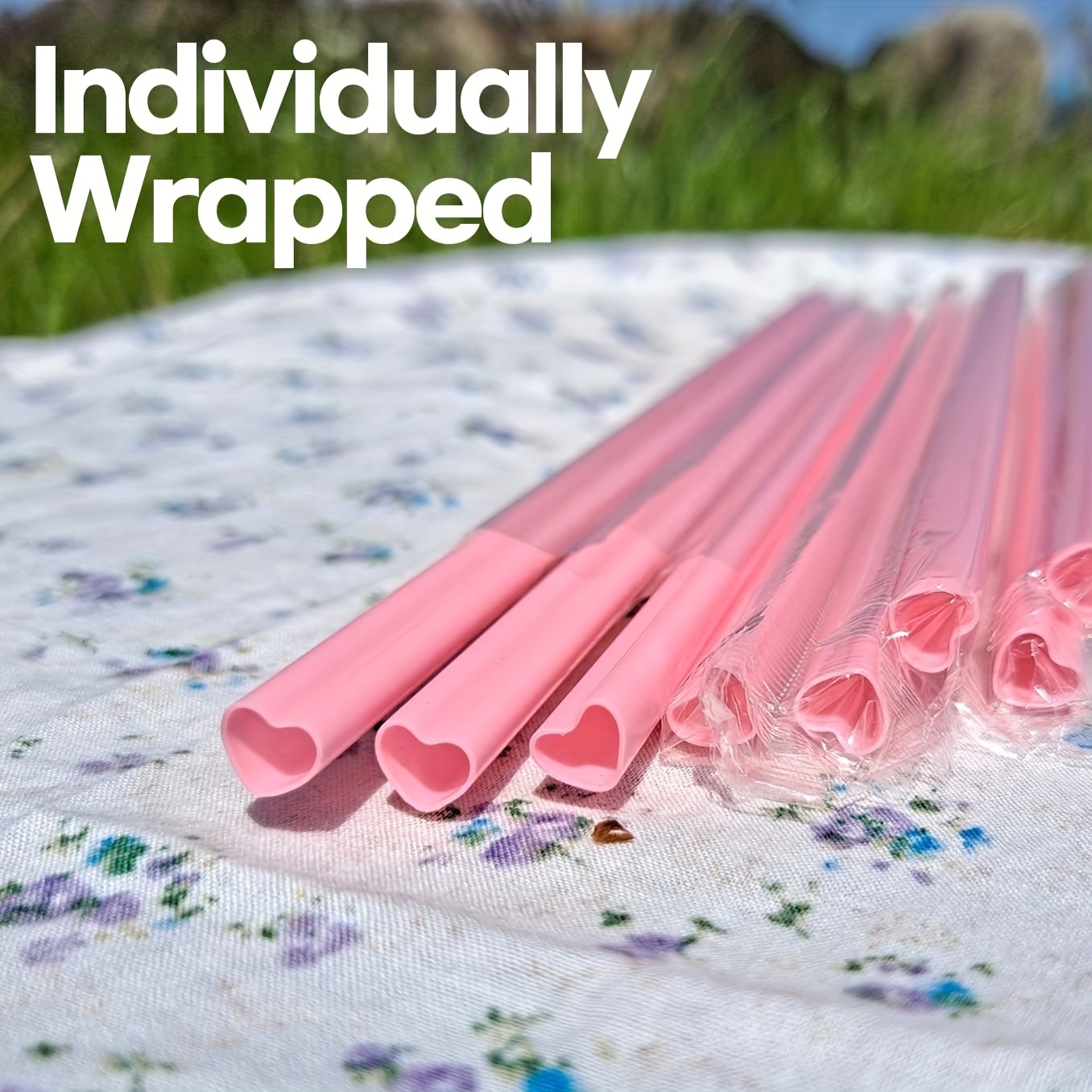 VALENTINE'S DAY Straw Pack, Valentine's Plastic Straws, Reusable