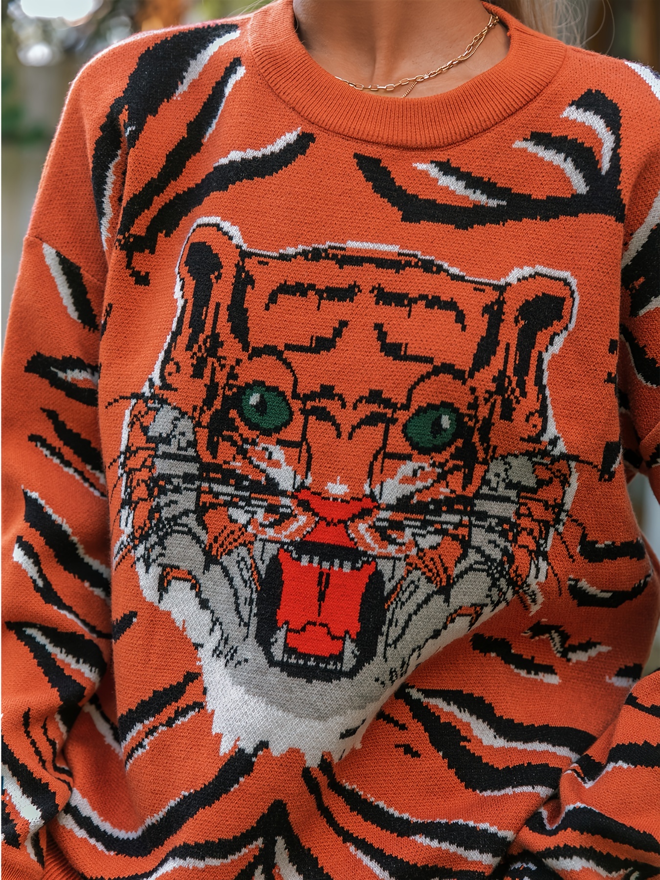 Gucci Tiger Intarsia Knit Jumper
