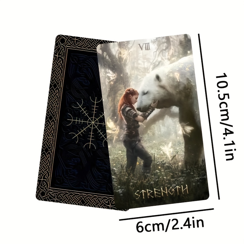 78pcs Runic Tarot Deck With QR Code Pdf Guidebook