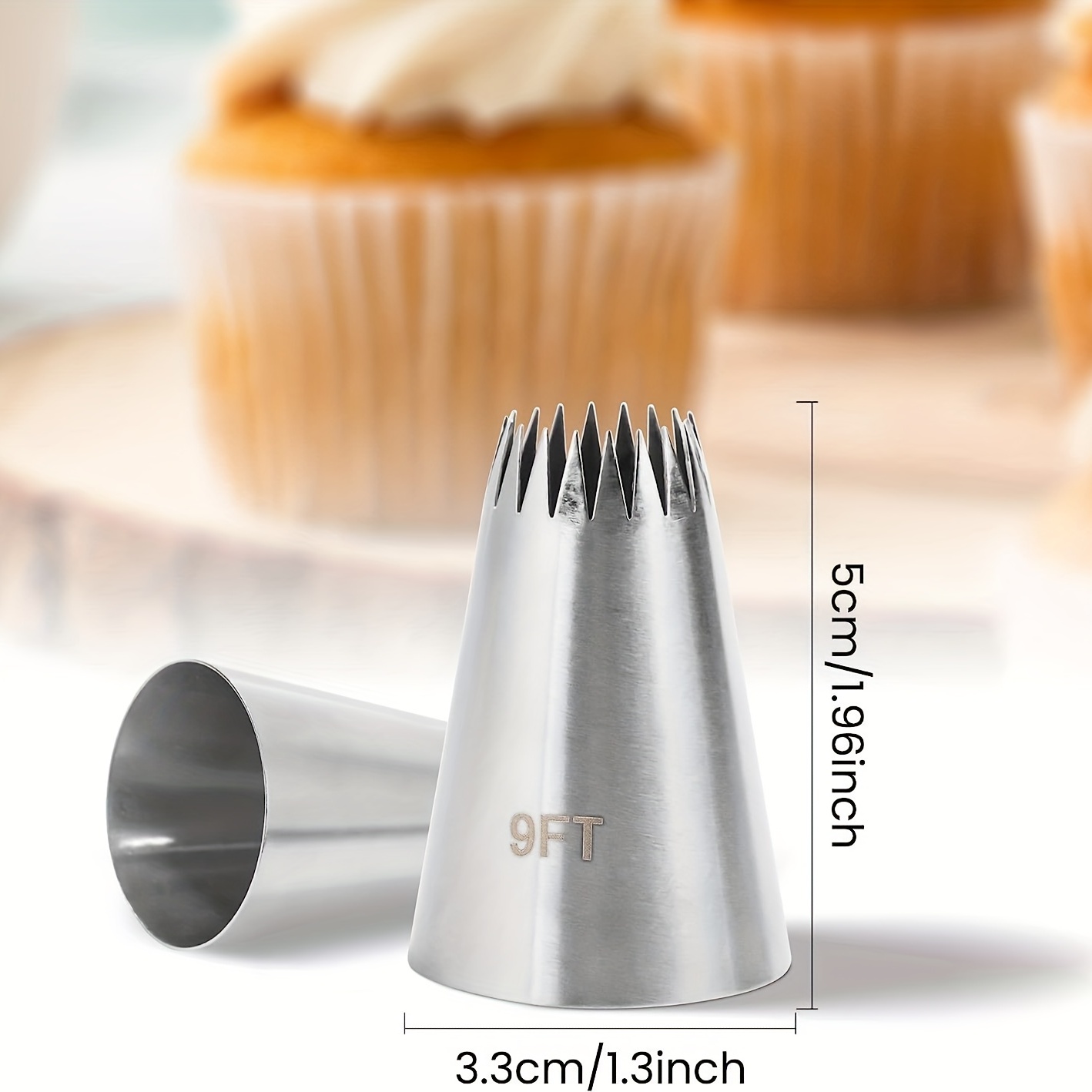 Cookie Pipping Tips, Large Stainless Steel Pastry Tips, Icing Nozzle Tips  For Frosting, For Cupcake Cake Decorating, Puff Making, Cookie Making,  Baking Tools, Kitchen Gadgets, Kitchen Accessories - Temu