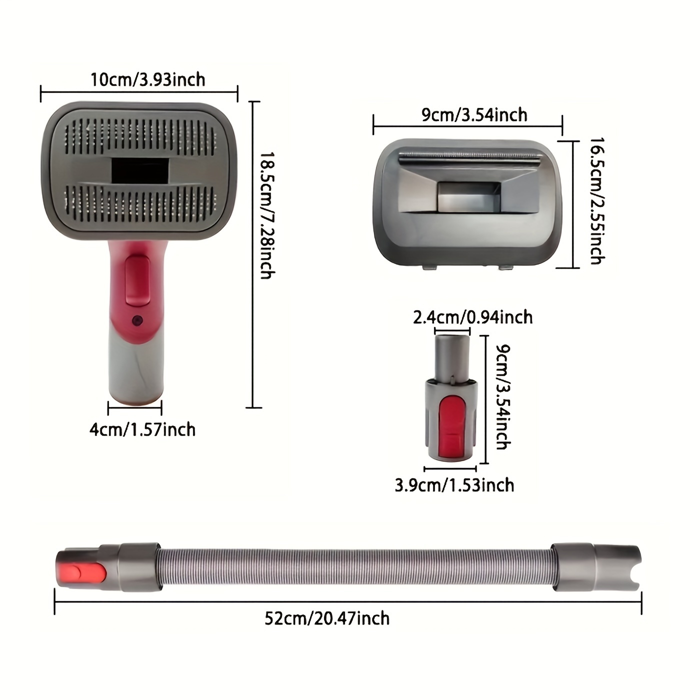 Grooming clearance vacuum attachment