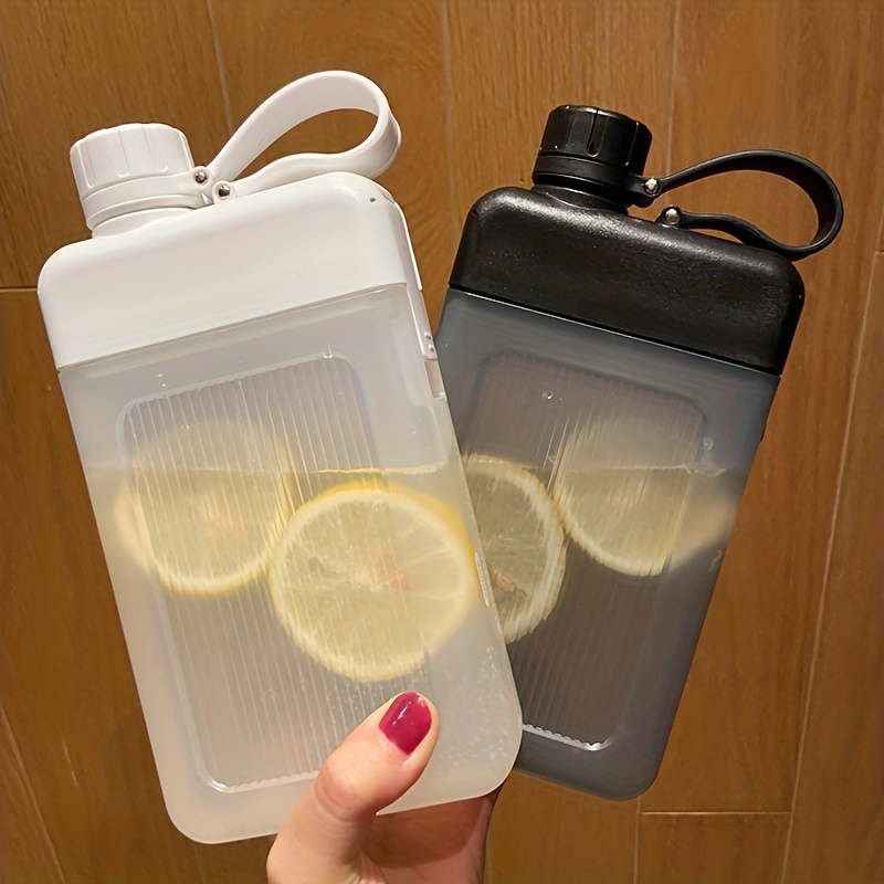 Transparent Plastic Water Bottle With Straw & Carrying Handle, Square  Shaped Small Cup