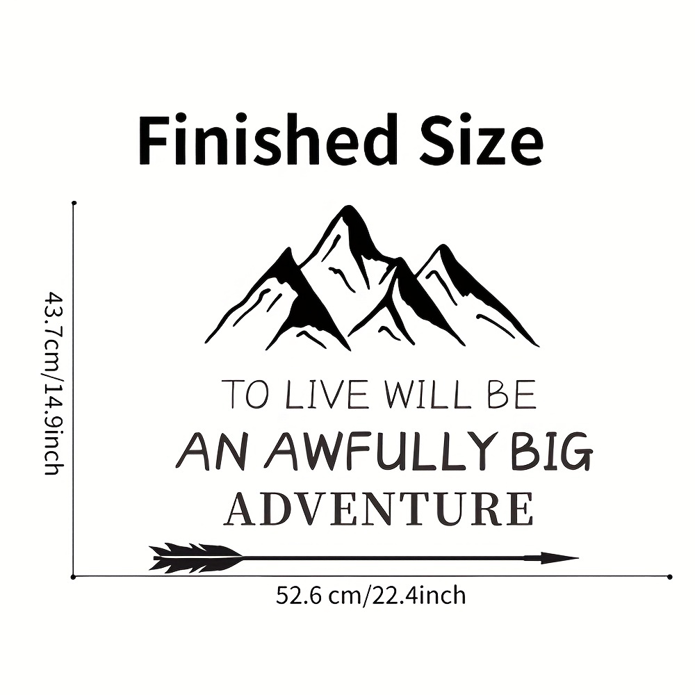 1pc Quotes Wall Sticker Words Design Vinyl Decal To Live Temu