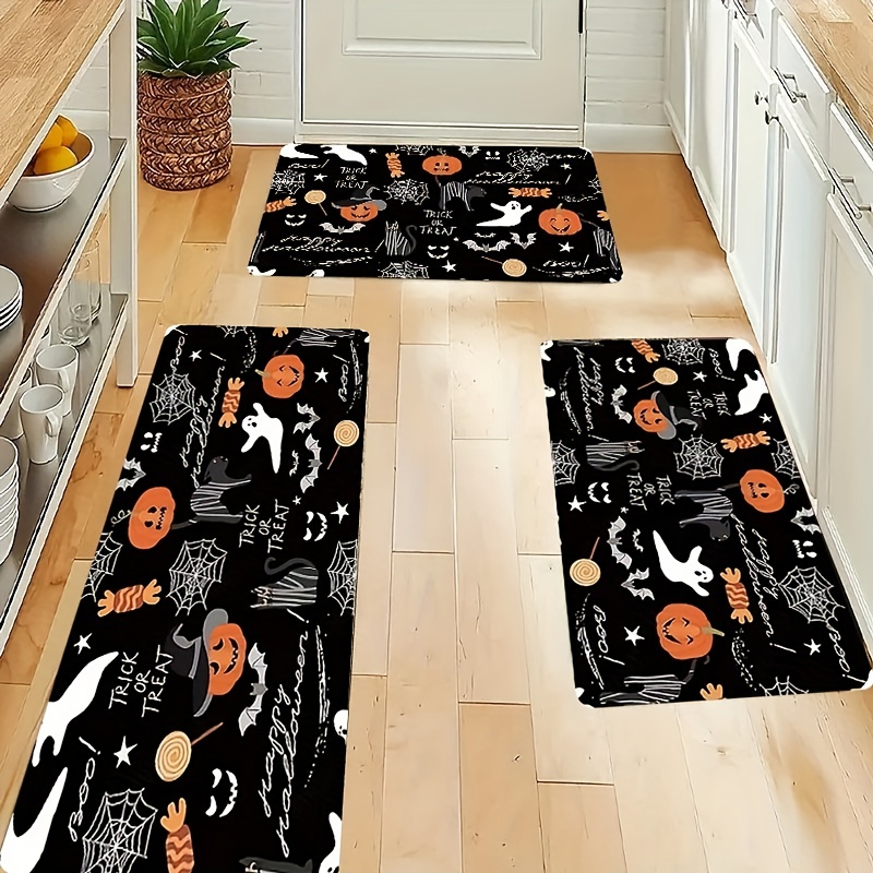 Extra Long Halloween Pumpkin Castle Rug Hallway Kitchen Mat - Temu