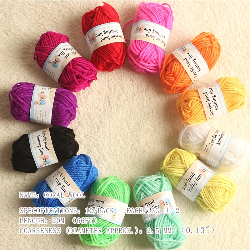 LEEHELTON® Embroidery Woolen Yarn for Crocheting Sewing Cloths Crafting Art  Craft Thread 12 Piece in Multicolour : : Home & Kitchen