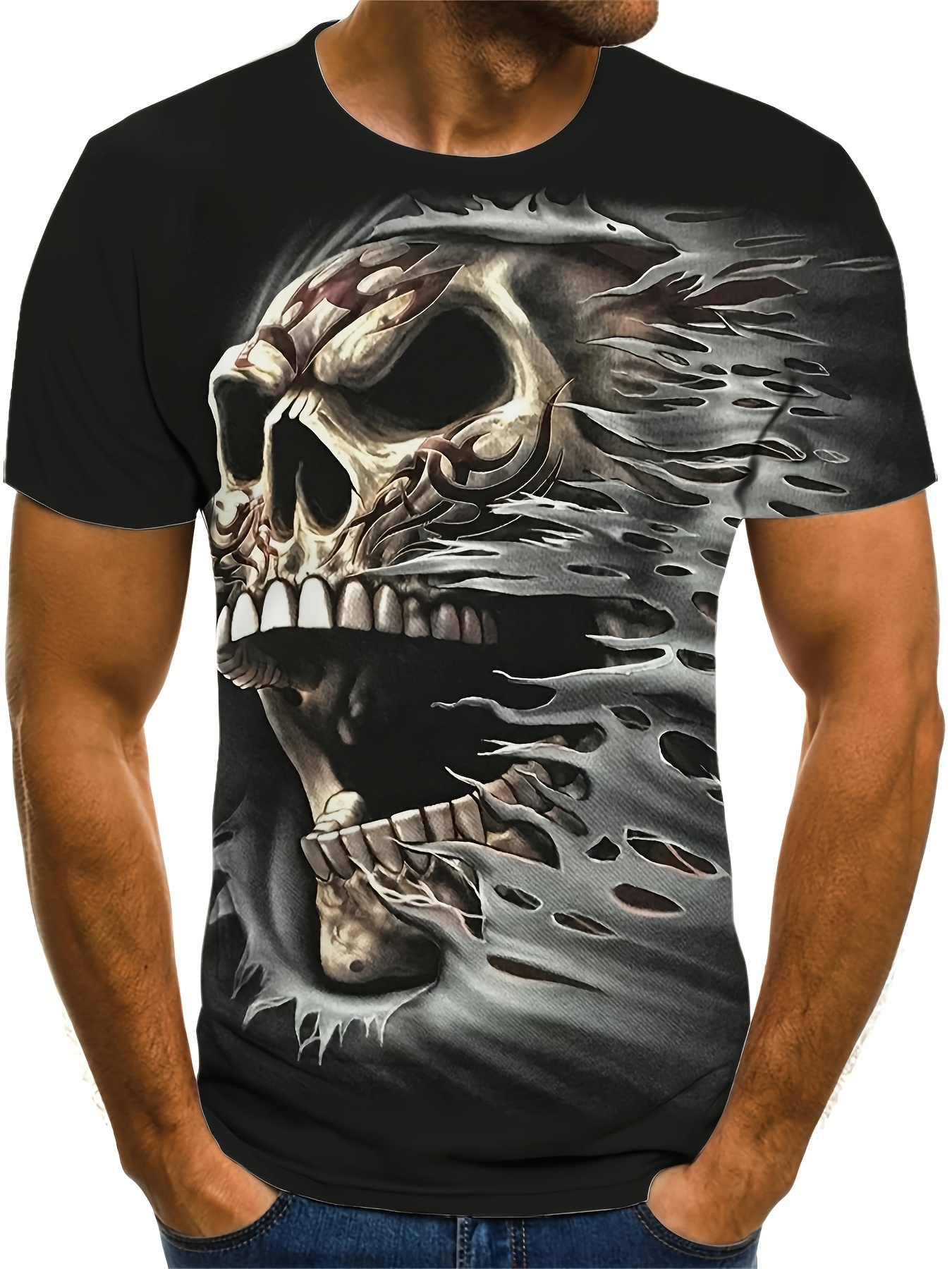 skull workout shirt