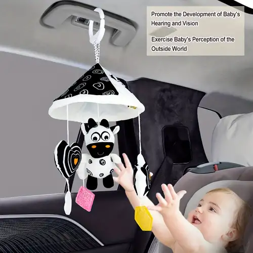 Autospiegel Baby Rückwärts gerichteter Sitz Cartoon Tiermuster Krippe  Spielzeug Aktivität Kinderwagen Hängendes Spielzeug für neugeborene Jungen