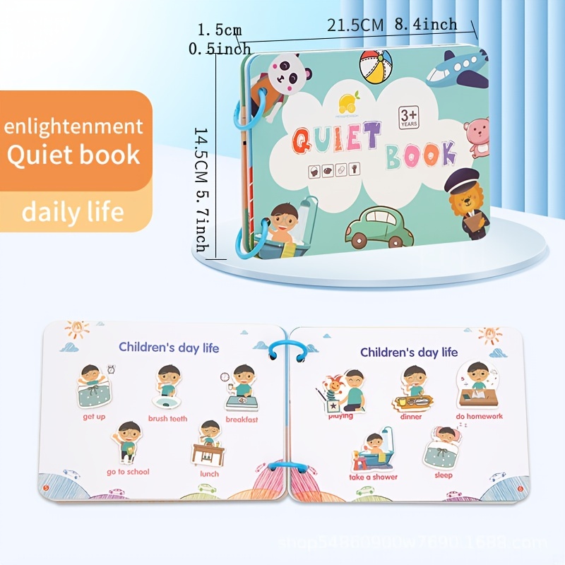 Montessori Baby Quiet Books Toys Early Education Hook&Loop Sticker