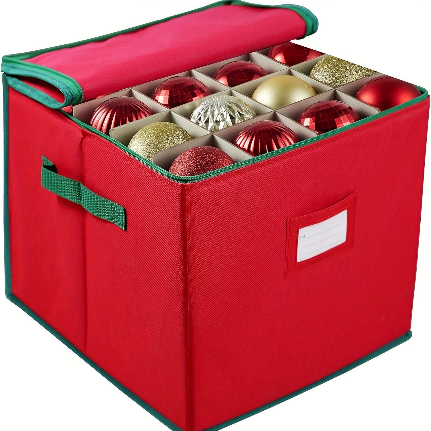 Ornament Storage Box With Adjustable Dividers - Temu Canada