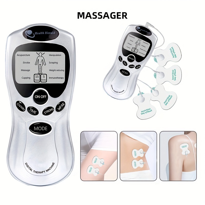 Electric TENS Muscle Stimulator Set, Mini EMS Tens Massager For Full Body  Acupuncture & Relaxation, Physical Therapy Equipment with Foot Massage Pad,  Portable Dual Channel 8 Modes 15levels Of Intensity TENS Machine