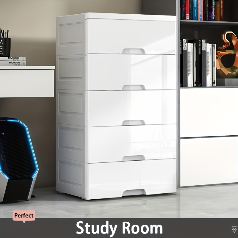 6 Drawers Plastic Drawers Storage, Closet Drawers Tall Dresser Organizer  Mobile Cabinet with Wheels Closet Cabinet Clothes Toys Snacks Organizer