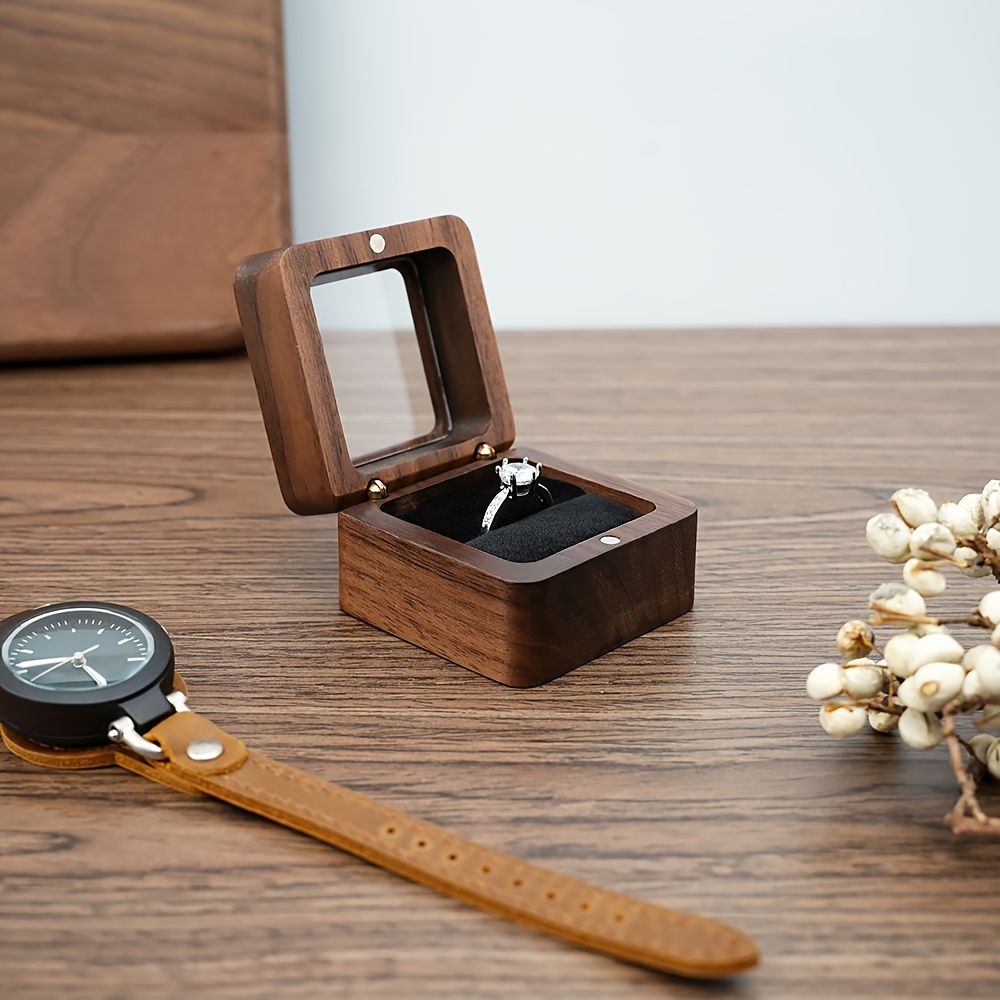 Wooden Ring Box for Two Rings