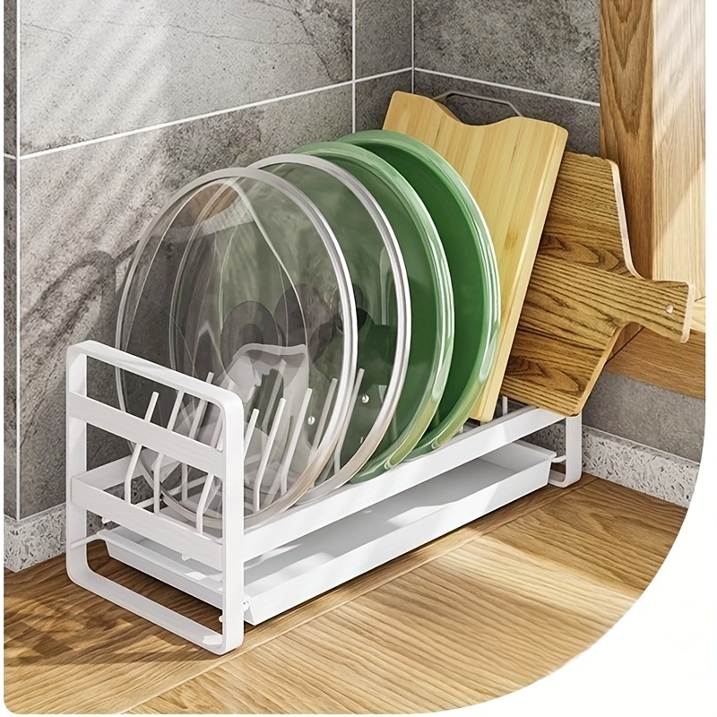 1pc Dish Storage Rack, Kitchen Dish Drain Rack, Plate Storage And Finishing  Rack, Tableware Dinner Plate Rack