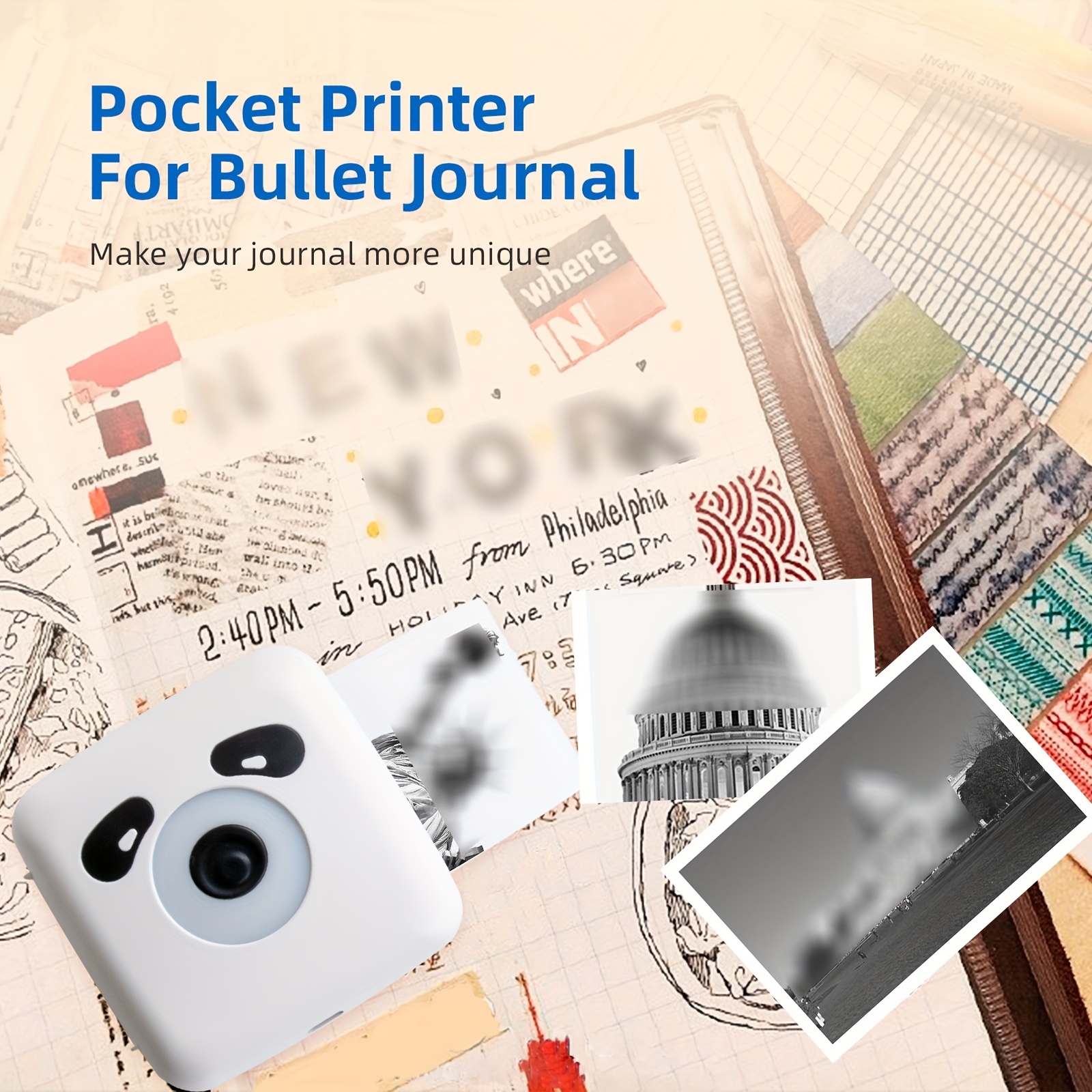 Photo Printer 300dpi Portable Mini Pocket Picture Printer