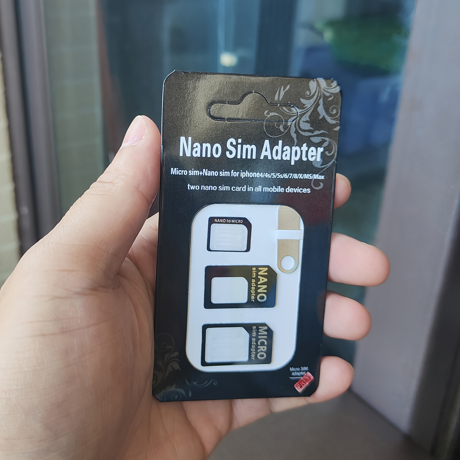 Kit adaptador de tarjeta SIM, 12 unidades de convertidor Nano Micro  Standard 4 en 1 con herramienta de pasador eyector, 6 unidades negras + 6