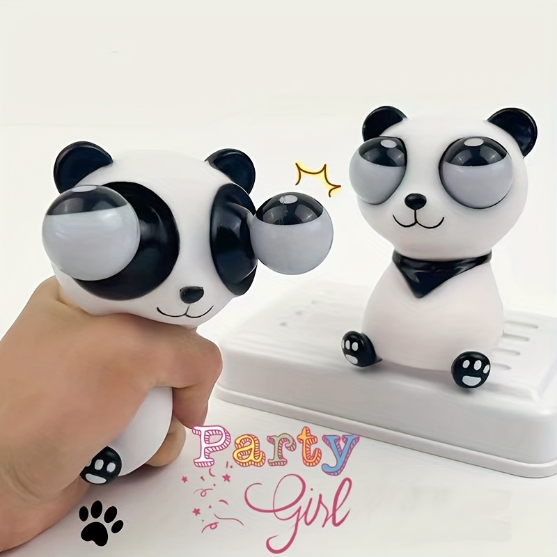 Cartoon Big Eyes Panda Toy Soft Fidget Sensory Toy Panda Squeezing Toy for  Party