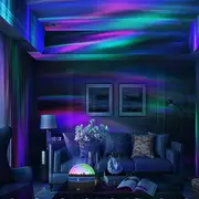 1pc aurora light projector northern light projector with remote control night light projector for gaming room bedroom ceiling party room decor details 4