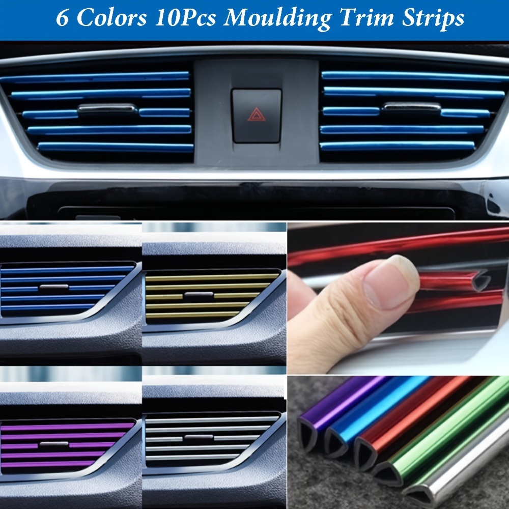 10PCS 20cm Auto Klimaanlage Outlet Dekorative U Form Moulding Trim