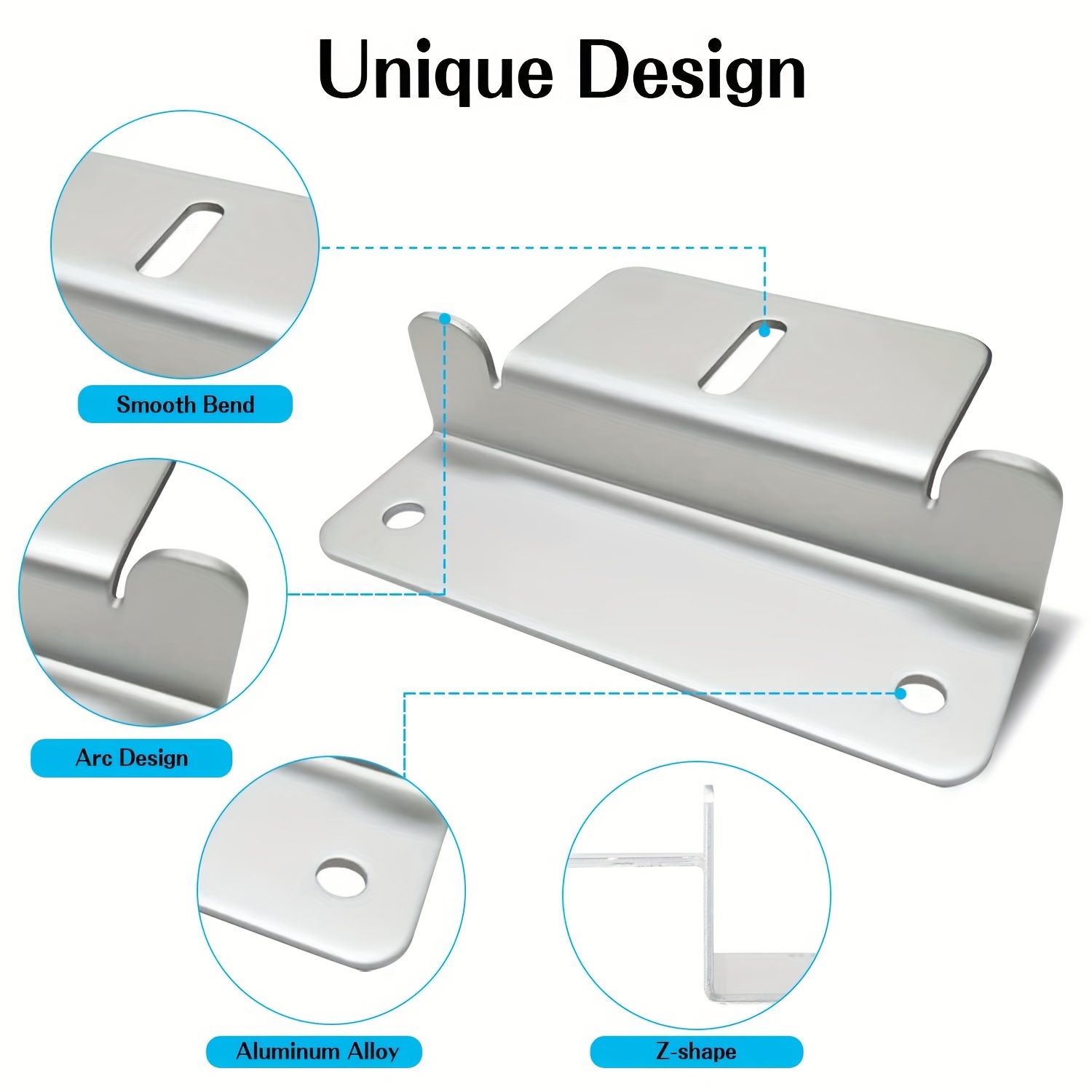 Soporte de montaje de panel solar de aluminio, soportes de panel solar en  Z, soporte de panel solar para RV, barco, pared, caravanas, yates y otras