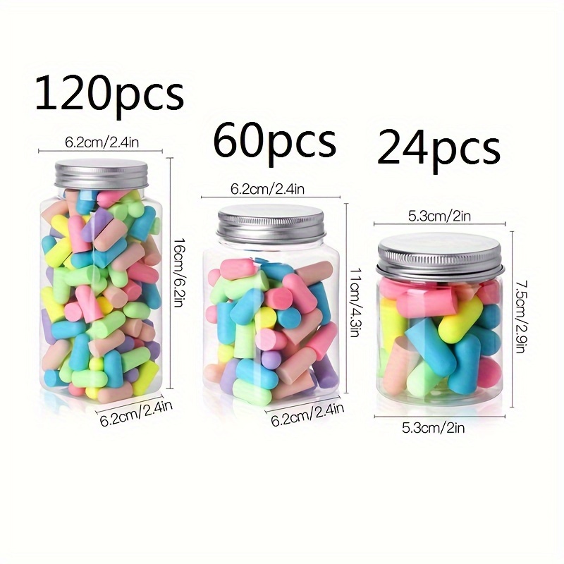 24pcs Solid Color Soundproof Earplug