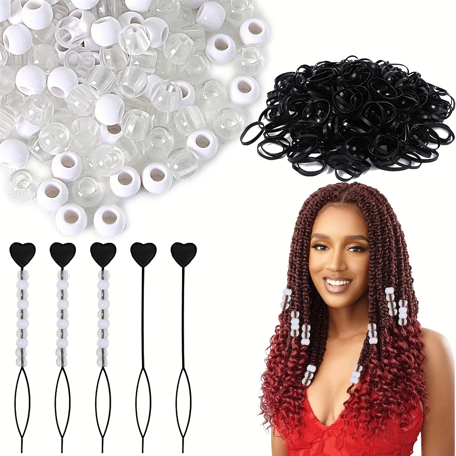 Random Color Hair Braids Maker Beads Headwear Hairpins Mini - Temu