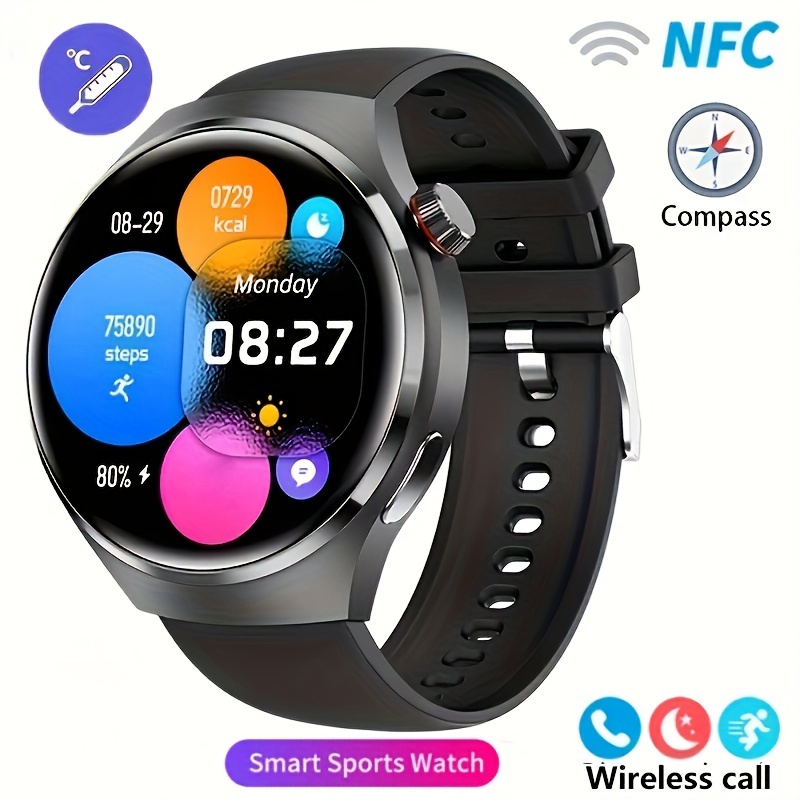 Nfc Smart Watch Männer, Gt4 Pro 360*360 Hd Bildschirm, Kabelloses