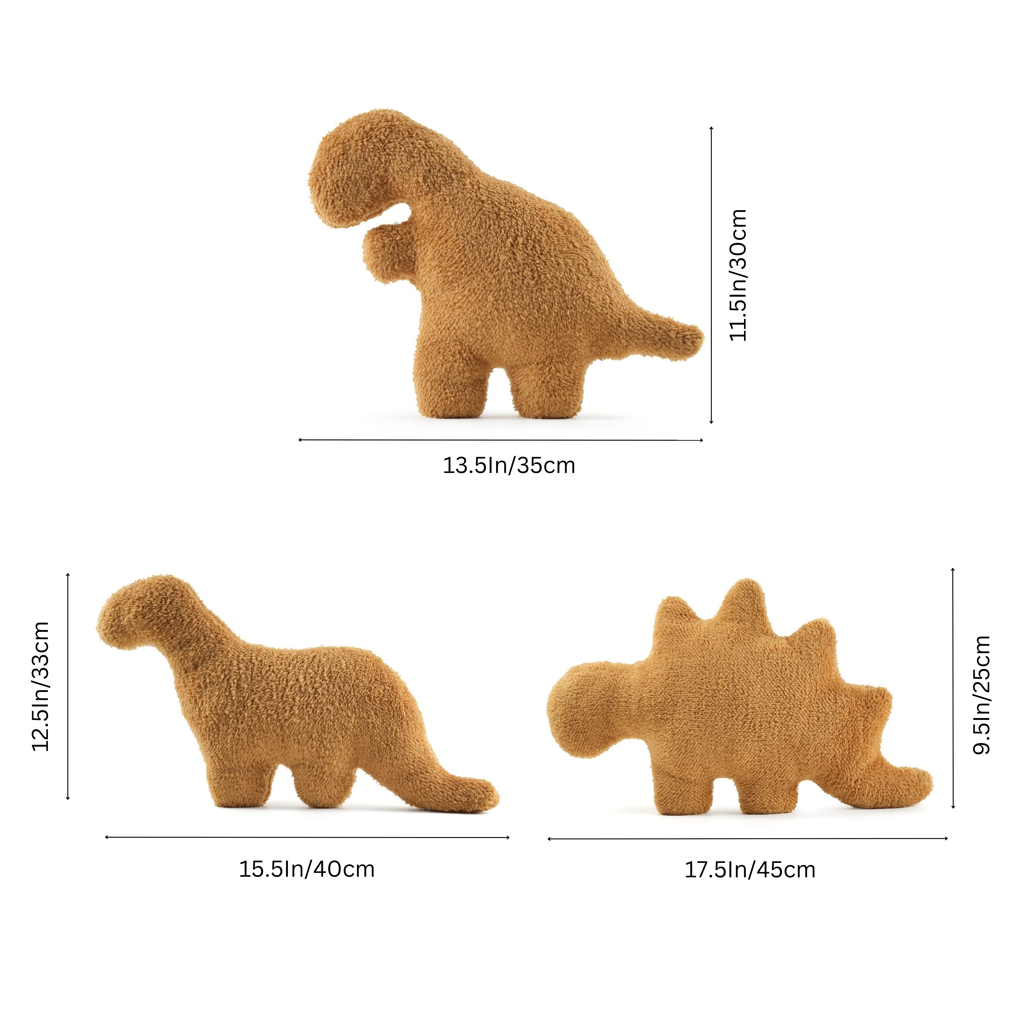 Kavolet Oreiller en peluche en forme de pépites de poulet en forme de  dinosaure de 61