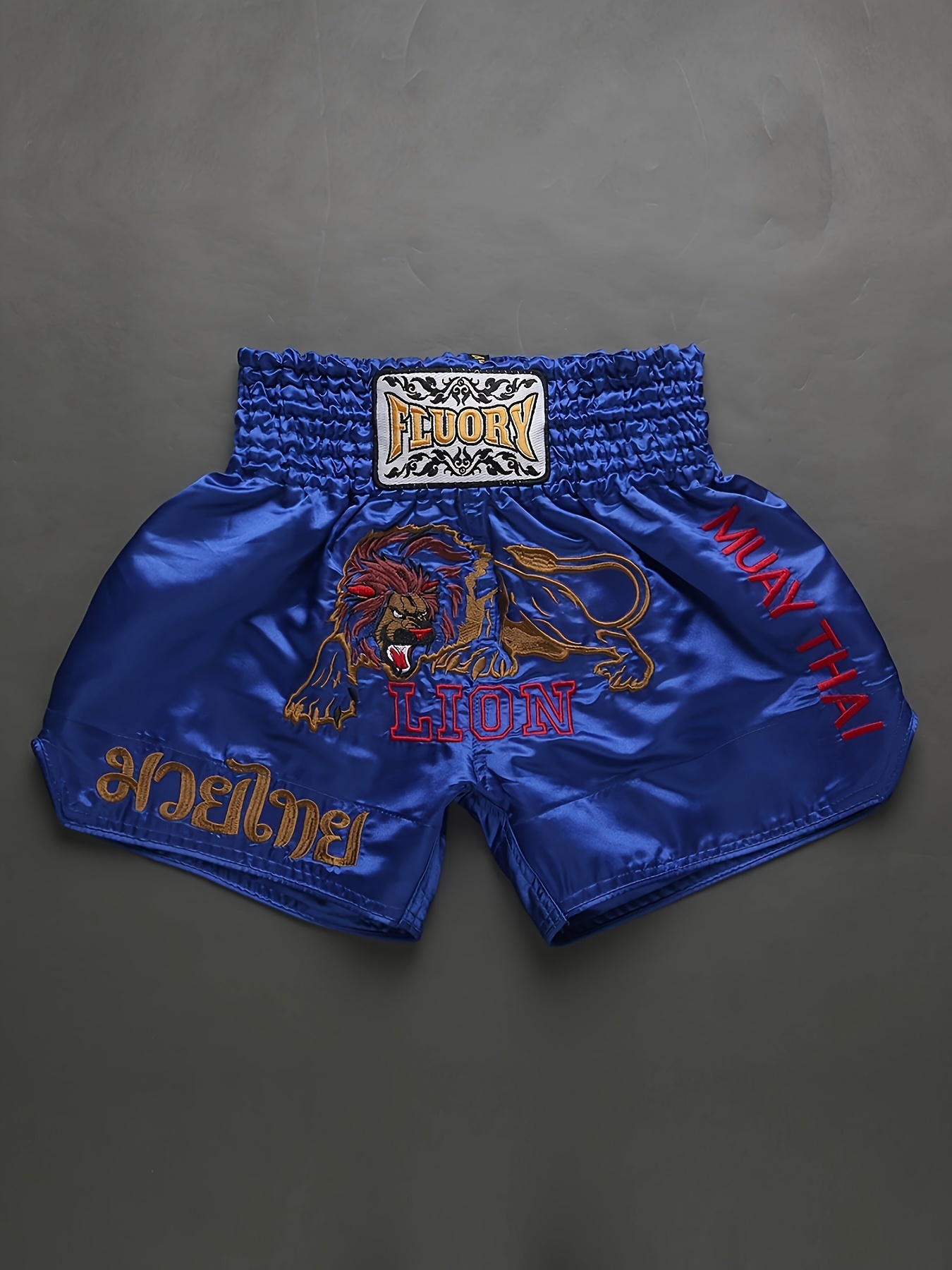 Muay Thai Shorts Embroidered Sports Trunks Boxing - Temu
