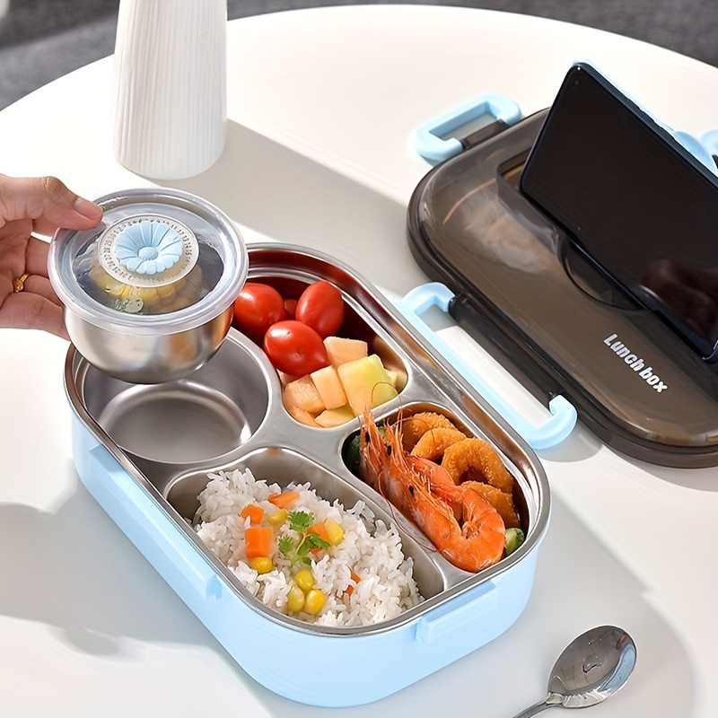 1pc Stainless Steel Insulated Lunch Box: Keep Food Fresh & Hot -  Multi-Layer, Sealed Divider, Microwaveable! for restaurants