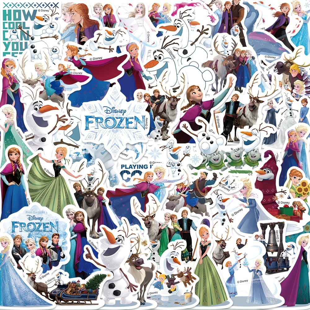  Pegatinas planas de Disney, personajes de Frozen : Juguetes y  Juegos