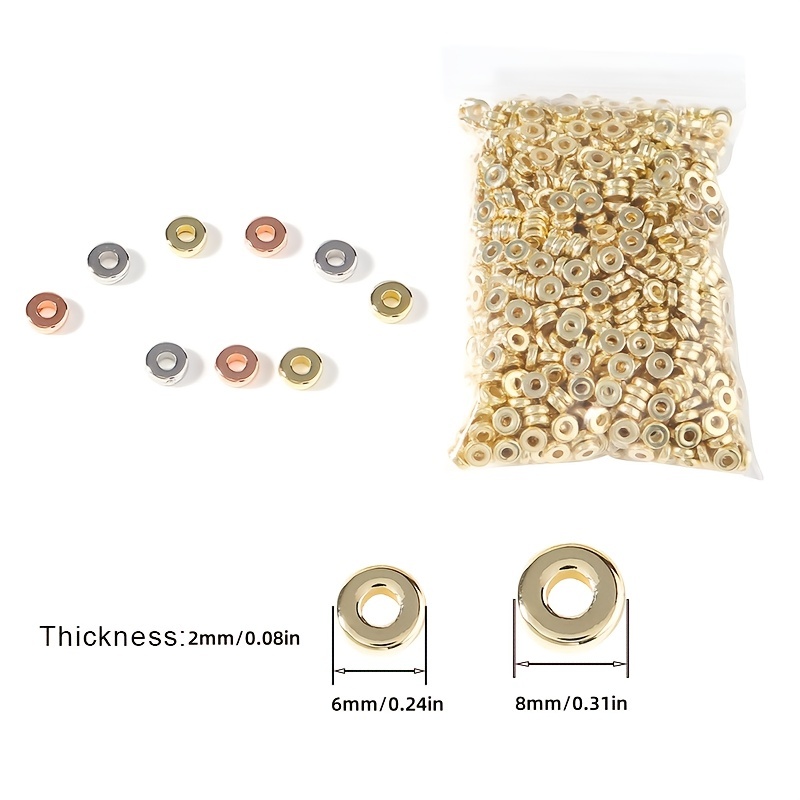 Ccb Spacer Beads Plastic Rondelle Plated Beads For Diy - Temu