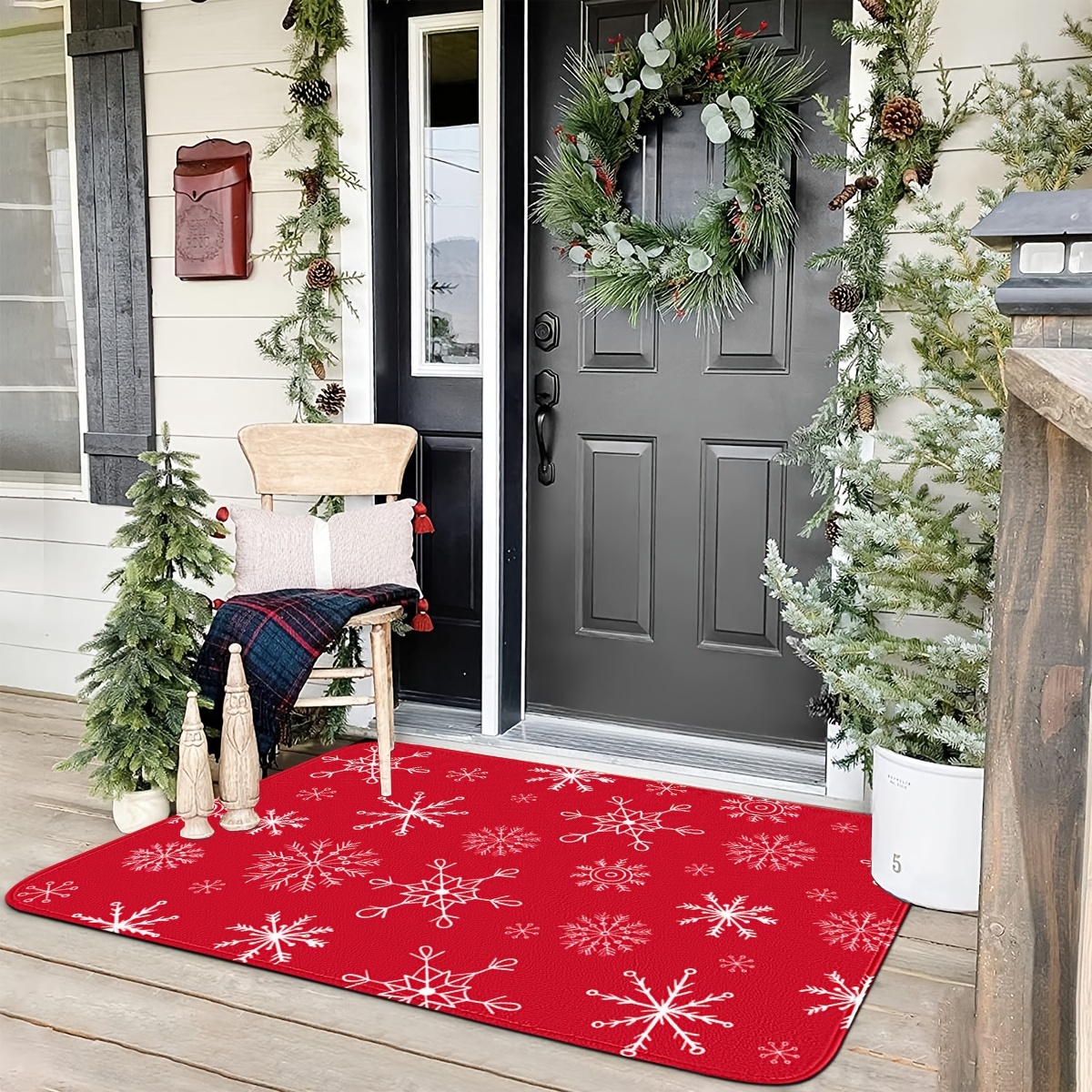 Door Mat Floor Rugs, Entrance Mat for Kitchen, Entry Mat for Outdoor Home  Porch Gift Gray 45x70cm Gray 50x80cm