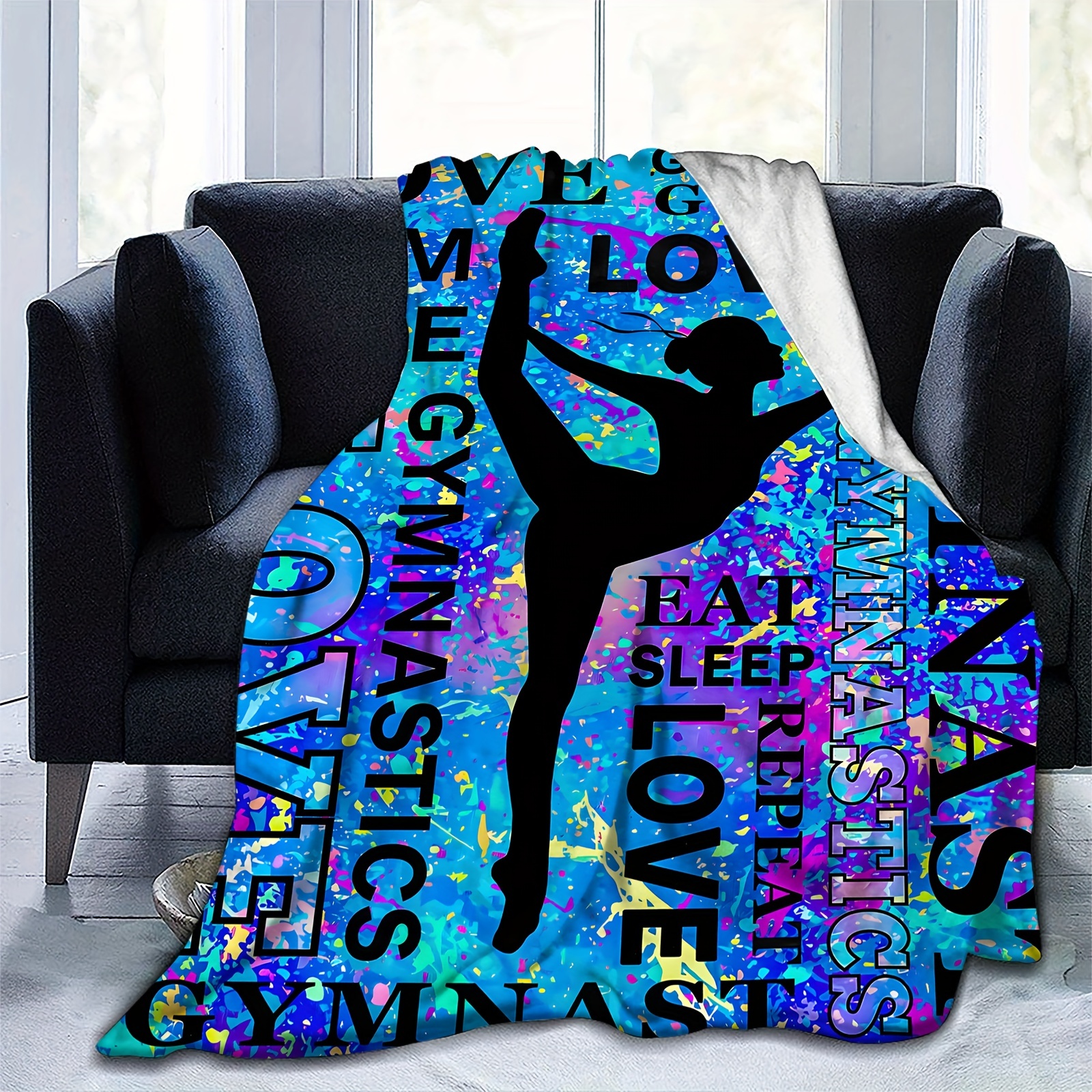 Gymnastics Gifts Blanket 50x40 - Gymnastic Gifts for Girls - Gymnastics  Room Decor - Gymnastics Party Decorations - Girls Gymnastics Gifts 