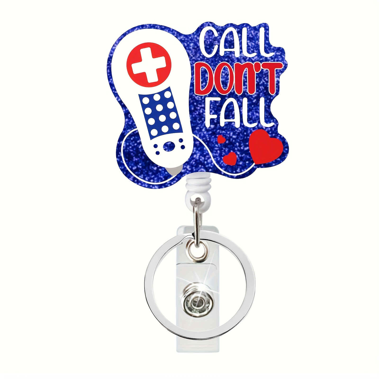 18 Pieces Nurse Badge Reel Retractable Badge Holder Cute Nursing Badge Reel with 360° Swivel Clip for Nurse Doctor ID Card Holders (Heart Style