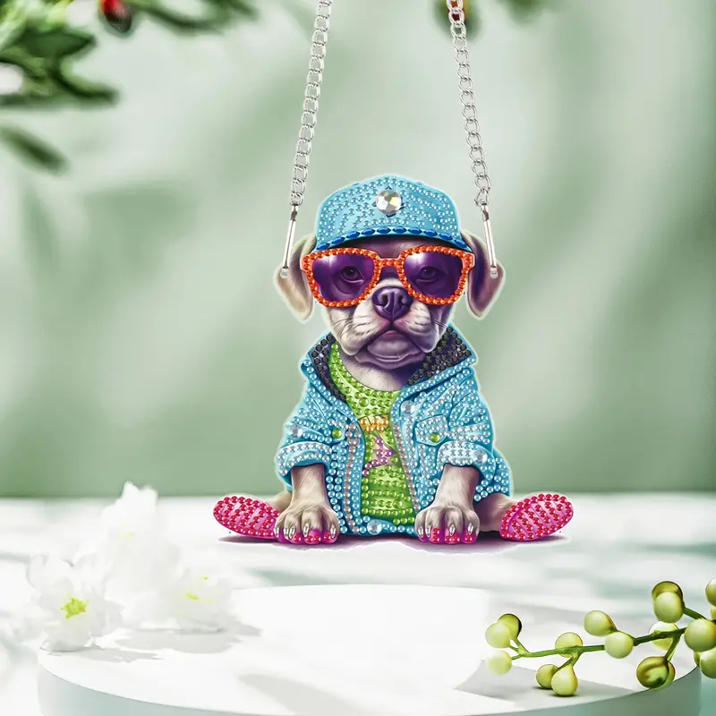 Sunglasses Dog Diamond Painting Kits Hanging Pendant diamond - Temu