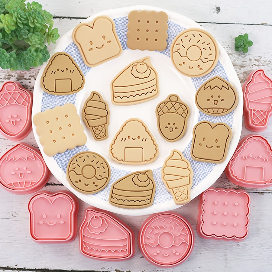 8pcs/set Stainless Steel Cookie Round Biscuit Cutter, Pastry Dough Scraper,  Metal Baking Ring Mold, Kitchen Diy Tool, Geometric Circle & Square Polymer  & Ceramic & Clay Modelling Cutters, Handmade Tools