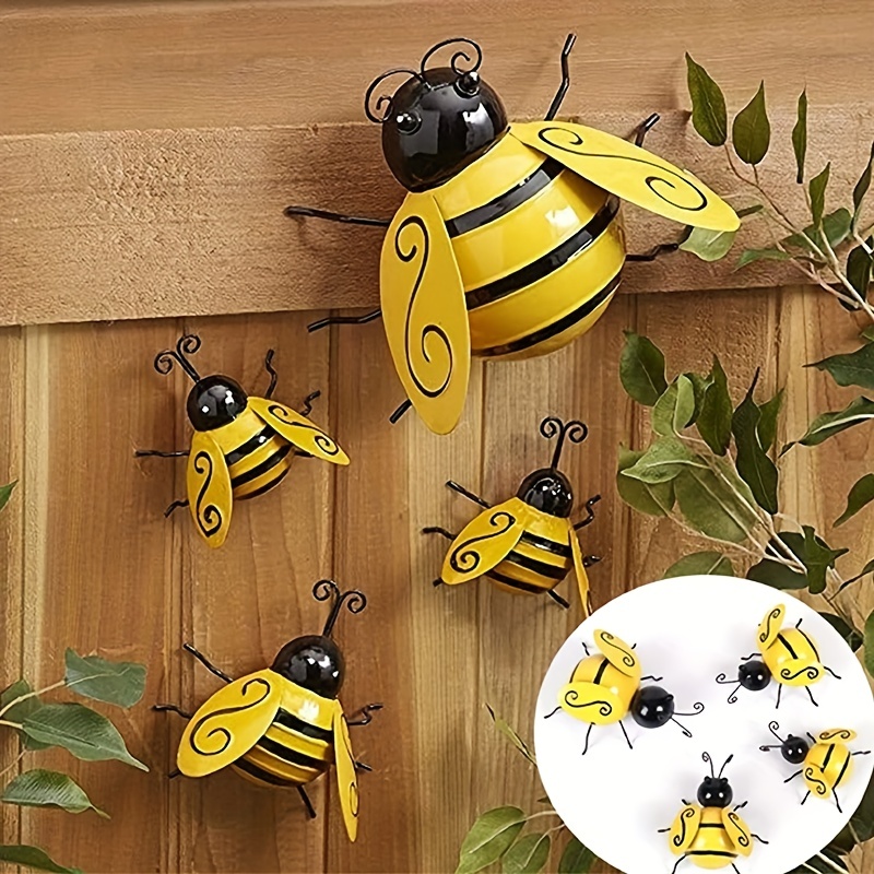 Creative Small Bee Iron Wall Decoration Wall Decoration - Temu