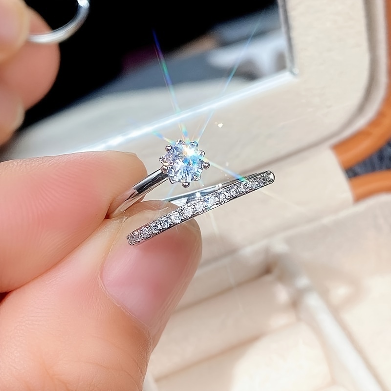 Adjustable Zirconia Lady's Ring for Anniversary & Party