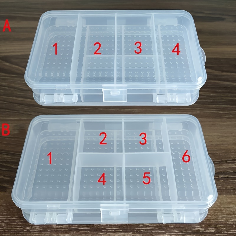 Double-sided Open Double-layered Portable Jewelry Box - Plastic Transparent  Earring Storage Box - Temu