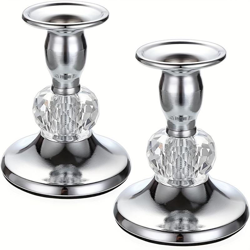 2pcs Elegant Table Candle Set - Romantic And Luxurious Decoration, Suitable For Intimate Dining