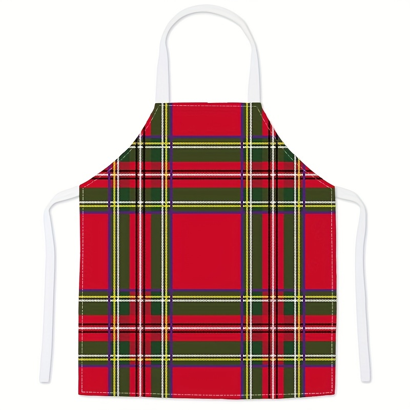 Linen Waterproof Apron Christmas Decorative Restaurant Home Kitchen Apro