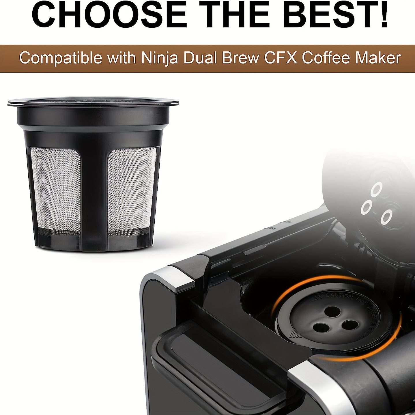Coffee Filter 4pcs-Reusable K Cups for Ninja Dual Brew Coffee