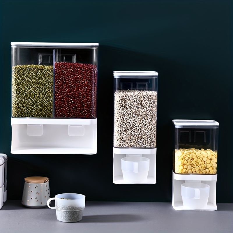 Compra online de Grande recipiente de armazenamento de alimentos 360 °  barris de arroz giratórios selados dispensador de cereais tanque de arroz  caixa de grãos recipiente de armazenamento de cozinha