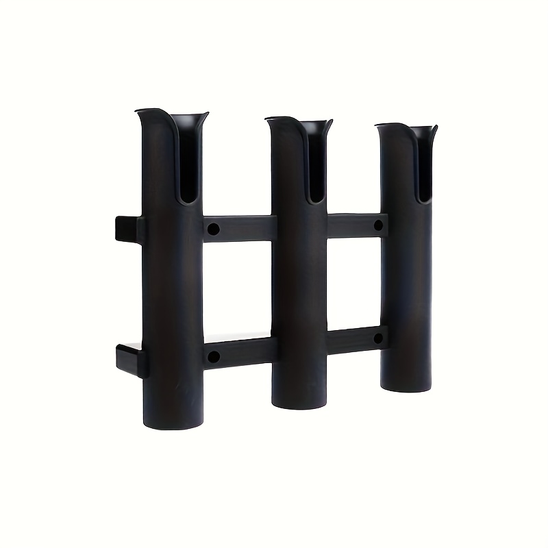 1pc Durable Triple Tubes Fishing Rod Holder, Plastic Fishing Pole Rack For  Boats And Kayaks, Outdoor Fishing Accessories