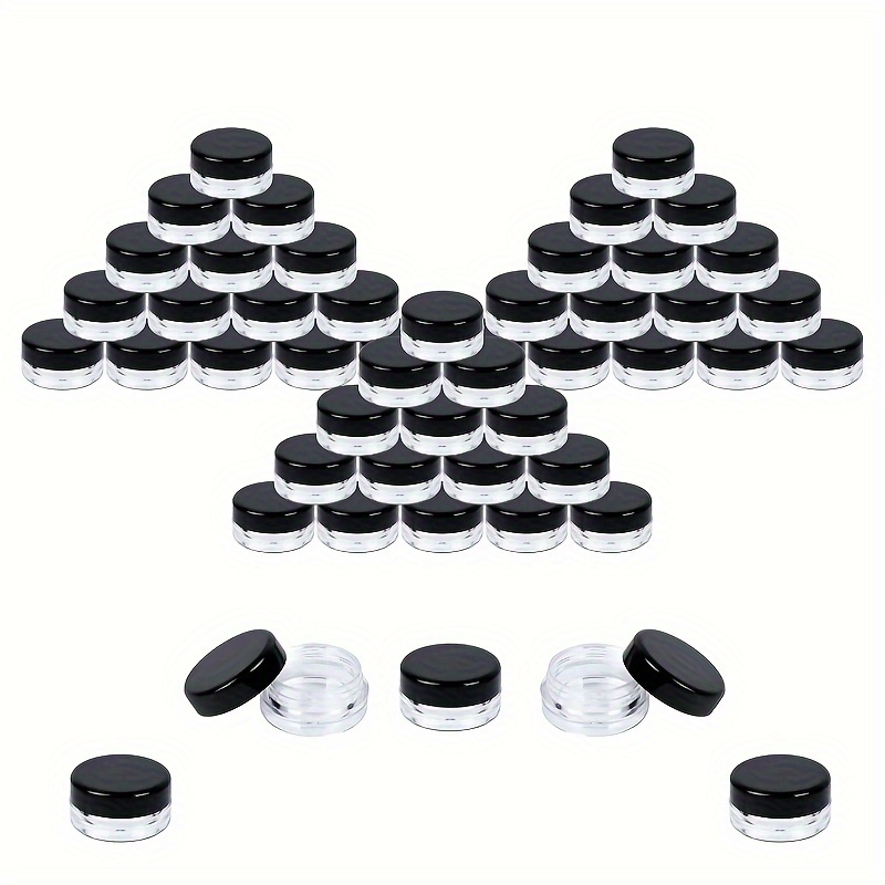 10 Gram Cosmetic Containers Sample Jars With Lids Plastic Makeup Sample  Containers Bpa Free Pot Jars(black)10pcs