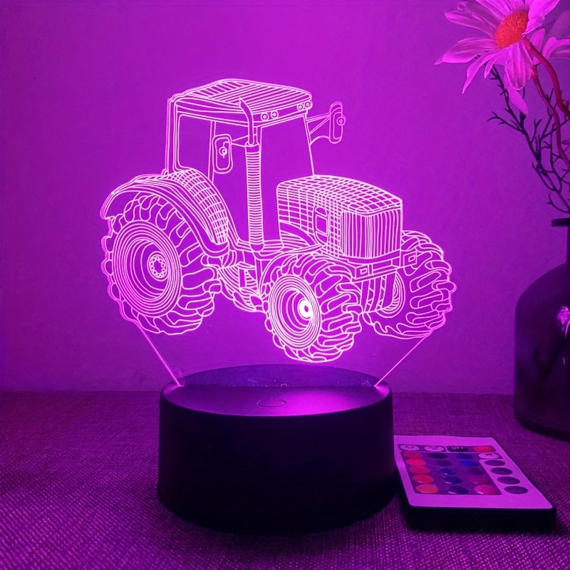 1pc Lampe Illusion 3d Voiture Tracteur Lumière Nuit 3d - Temu France
