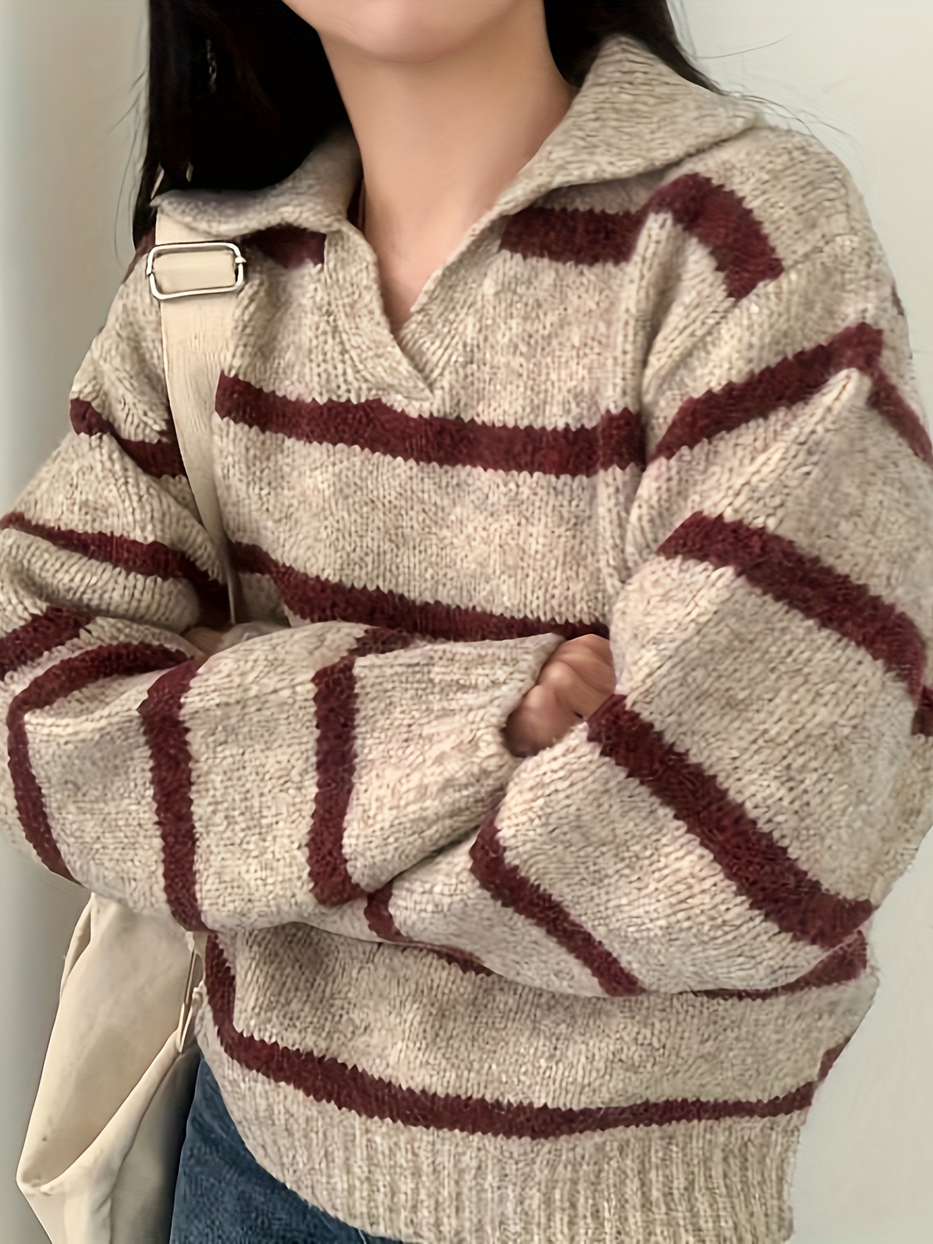 Striped Sweater Women - Temu Canada