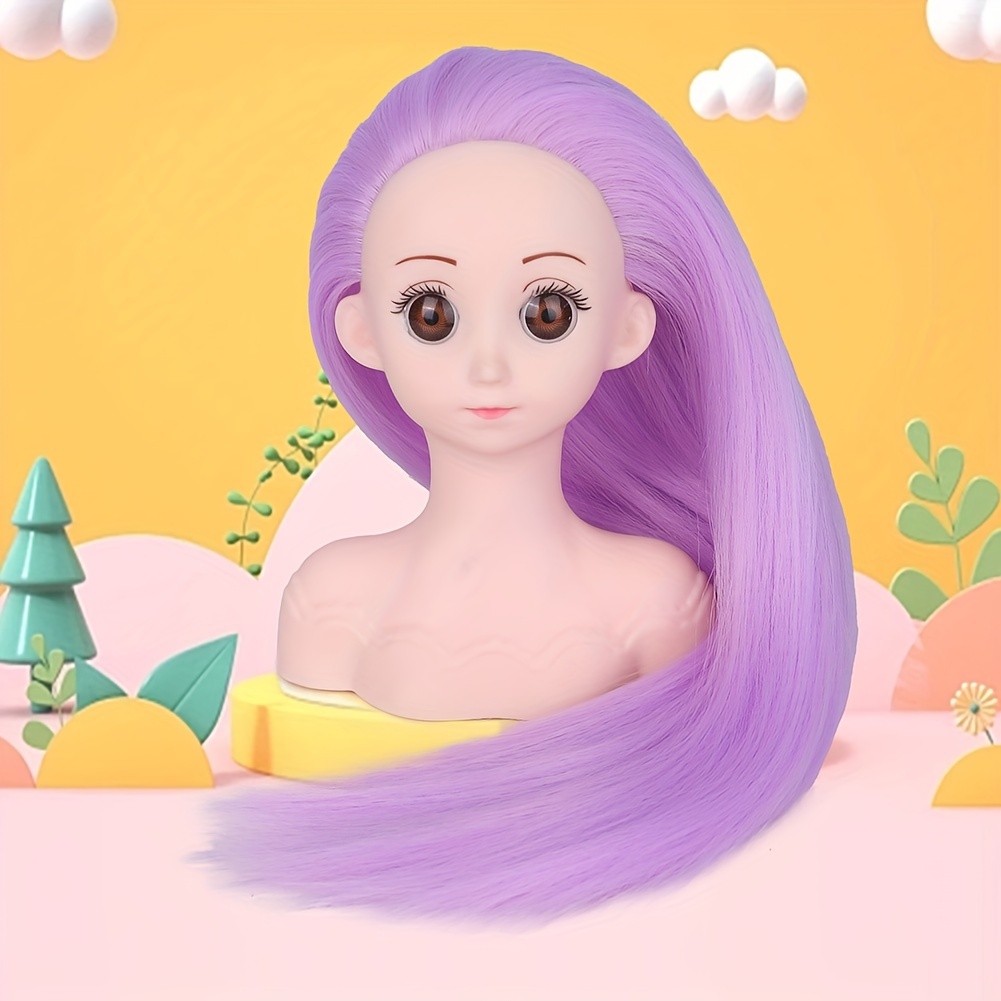 Jeu de maquillage pour enfants Tête de coiffure Poupée Coiffure Jeu de  beauté avec sèche-cheveux Cadeau d'anniversaire (standard)